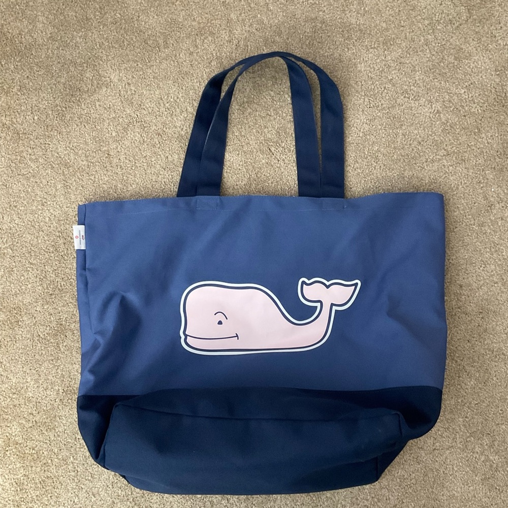 Blue Tote Bag with Whale Design